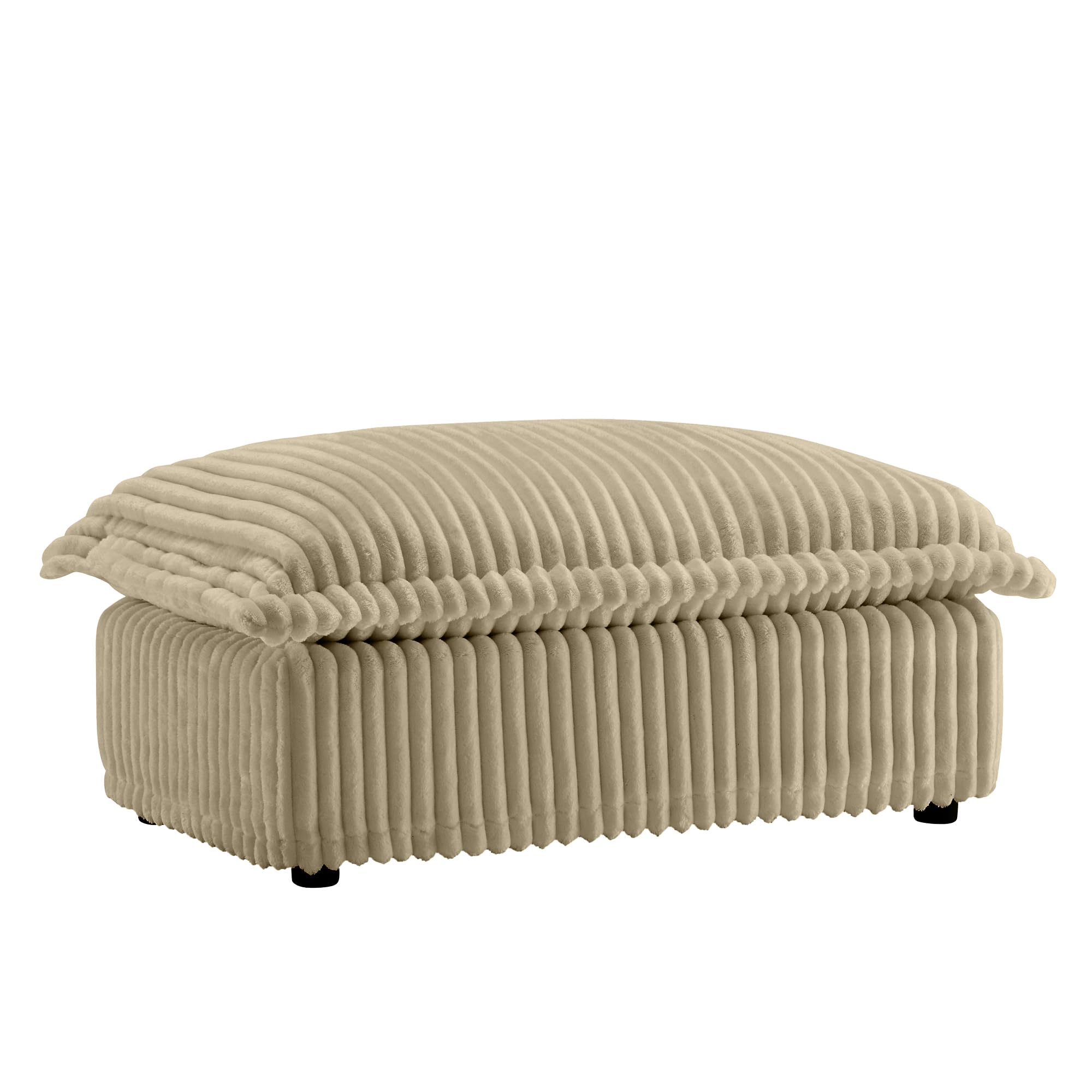 similar,incomplete)Aoowow Corduroy Ottoman Upholstered Couches Ottoman for Modular Sectional Sofa for Living(Camel-Corduroy)