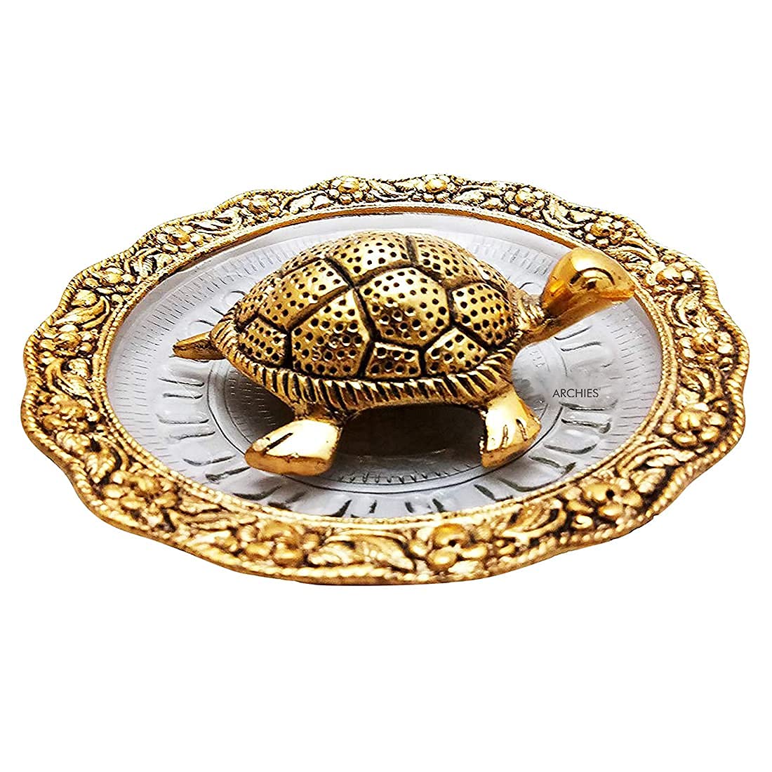Buy BLLUEX Fengshui Metal Turtle Tortoise Kachua on Crystal Plate