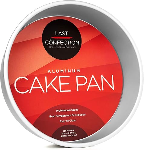 Last Confection Molde Redondo de Aluminio para Pastel Utensilios Profesionales para Hornear (varios tamaños), Plateado