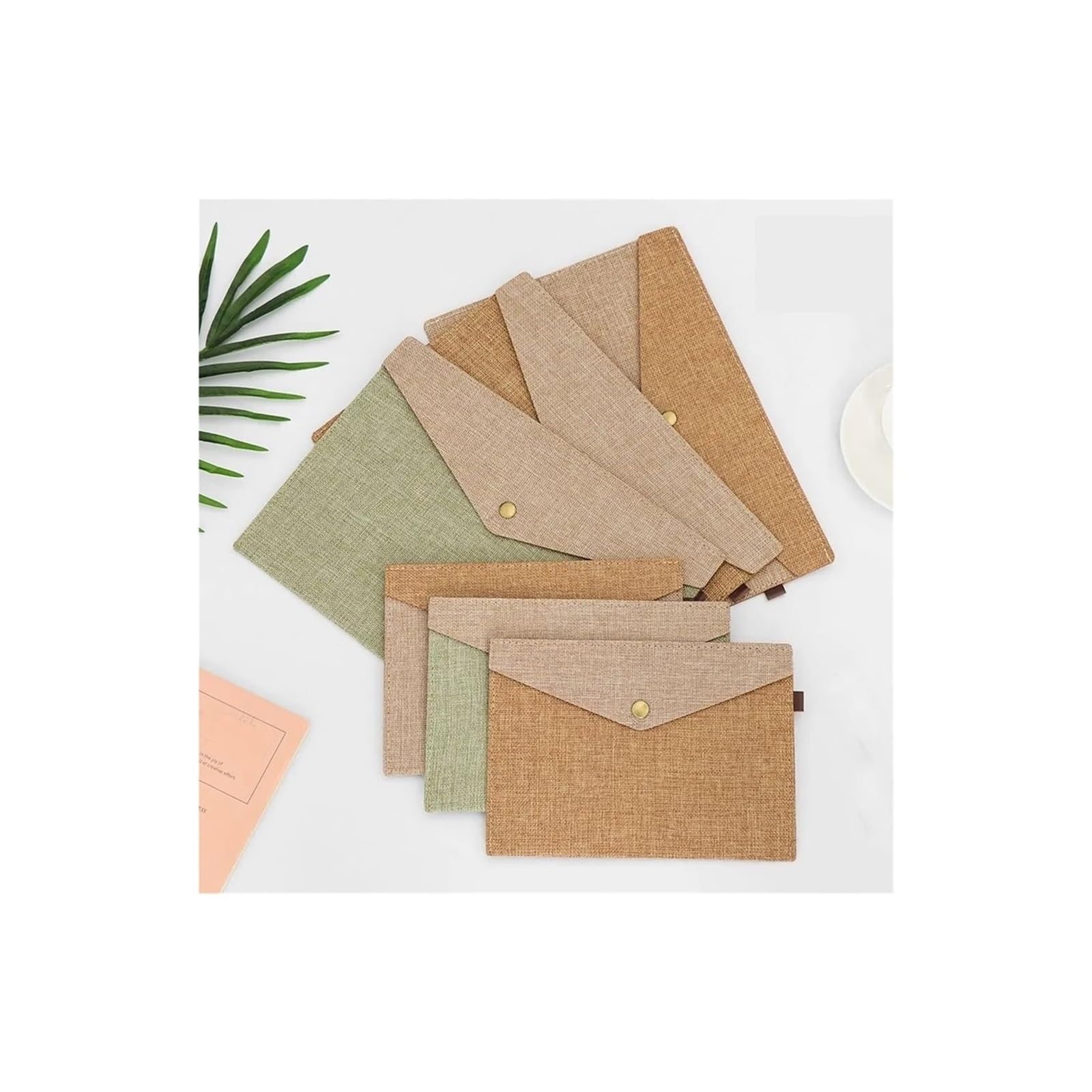 10pcs Simple A4/A5 Canvas Felt File Briefcase Paper Holder Document Bag Folder Portable Organizer Stationery Office Supply Per Scrivania