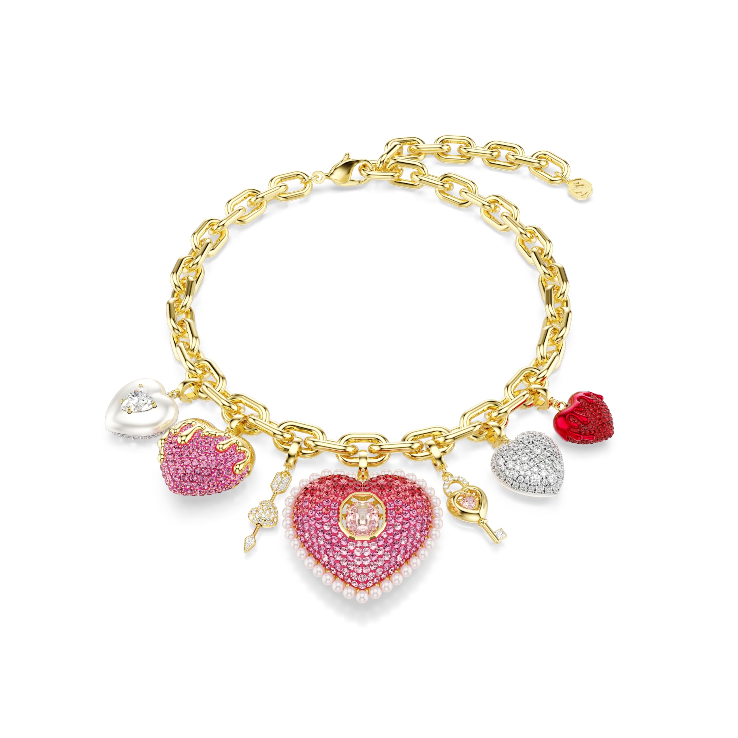 Swarovski Idyllia: Halskette mit Herz-Anhängern MUL/GOS
