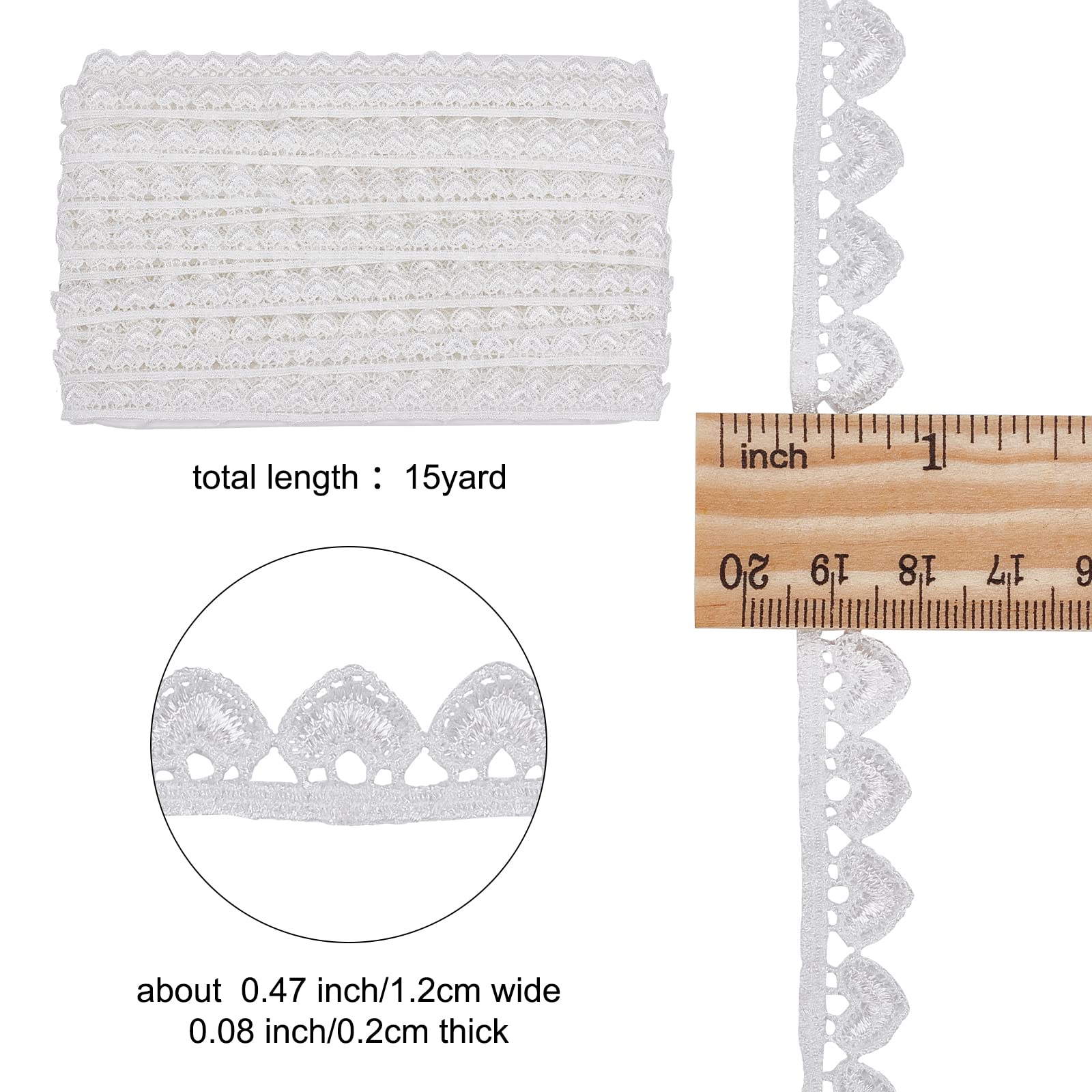 GORGECRAFT 53.5 Pollice Larghezza Tessuto di Pizzo Ricamato Floreale Fiori Foglie di Vite Ricamo Pizzo Tessuto Applique In Rete Bianca per Abito Da Festa Gonna Abbigliamento Abbellimenti Artigianato