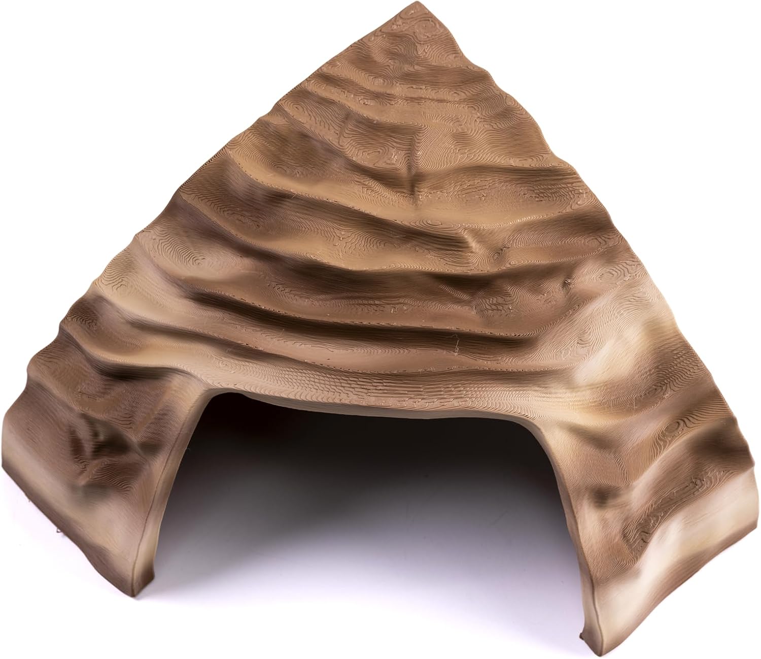 Corner Reptile Cave – Natural-Look Hide for Lizards, Snakes, Bearded Dragons, Turtles, and Tortoises – Durable Habitat Decor – Sandstone