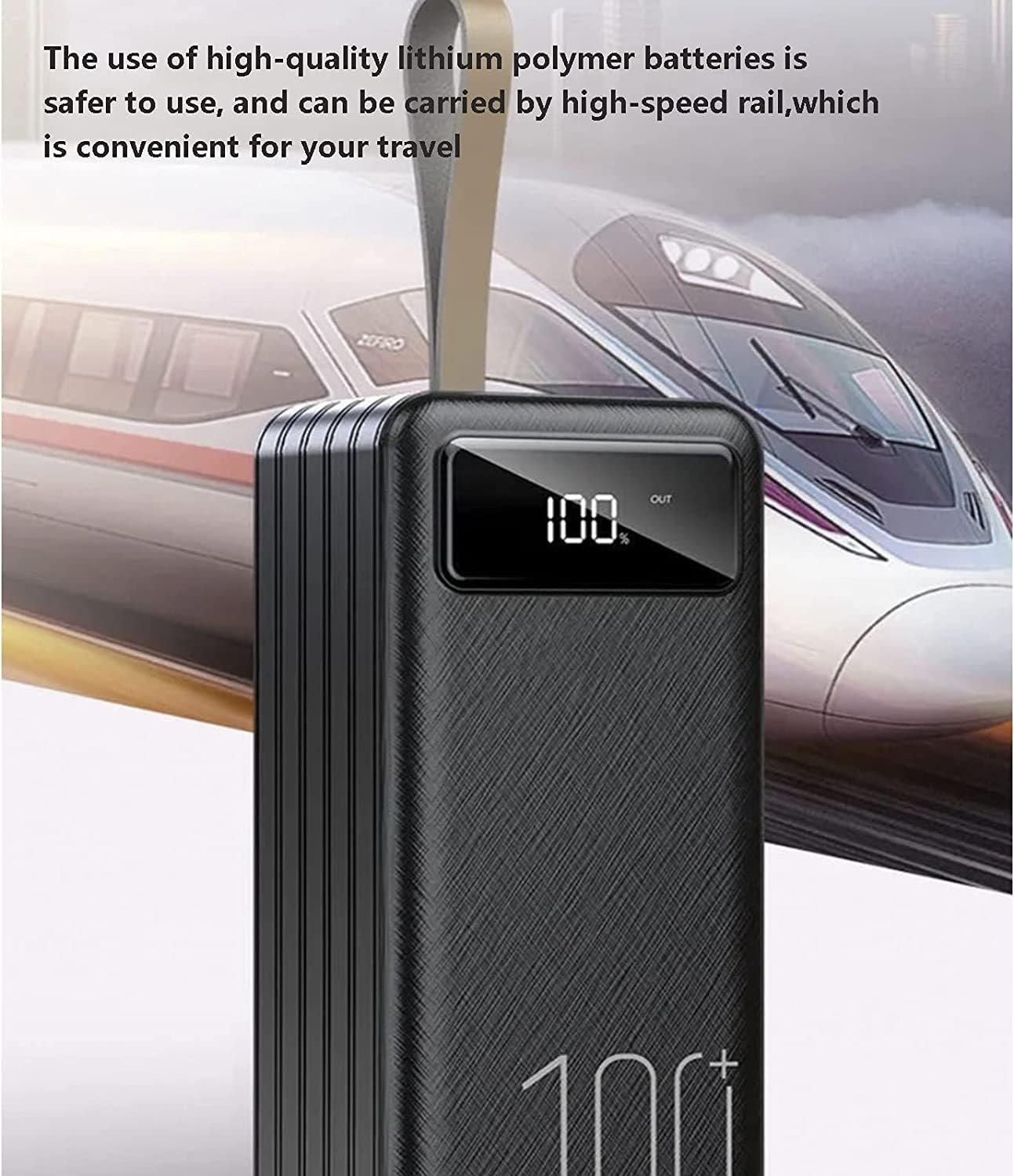 Cargador De Banco De Energía Admite Carga Rápida 80000Mah Capacidad Paquete De Batería 4 Salidas 3 Entradas Protección De Carga Inteligente Para Teléfonos Inteligentes, Tabletas, Consolas De Juegos(Wh