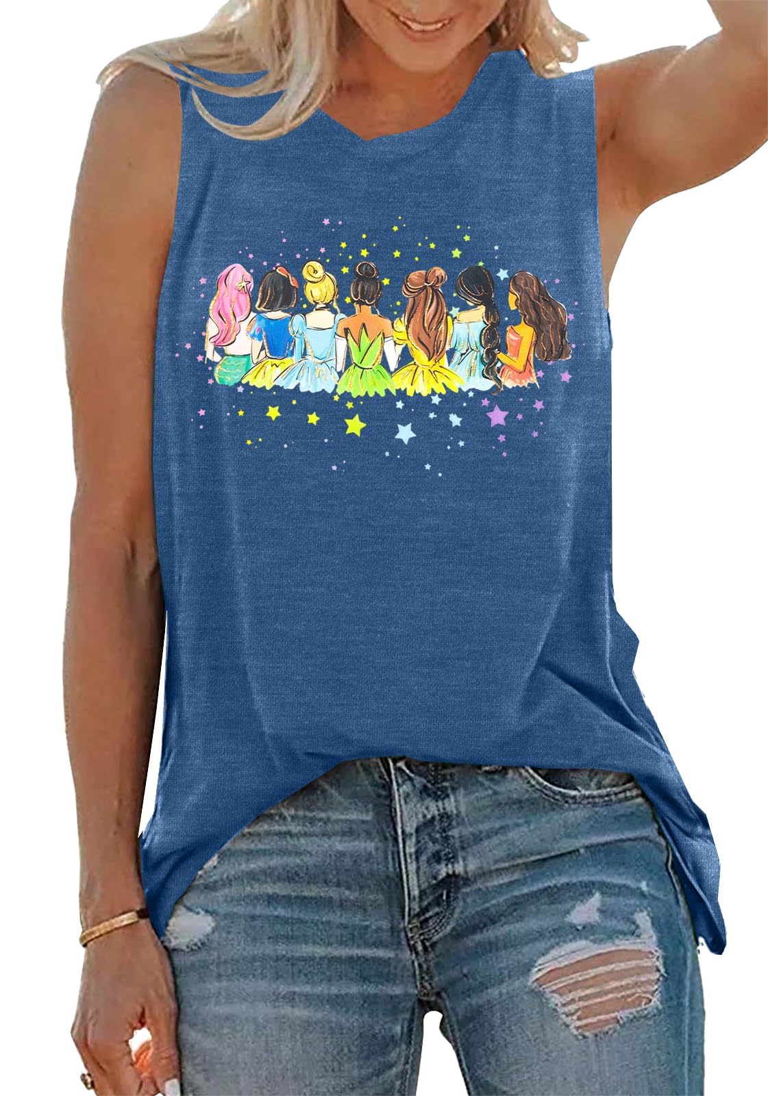 Magical Tank Tops Women: Magic Princess Shirt Cute Magic Kingdom Tshirt Family Vacation Trip Sleeveless Tanks Tops