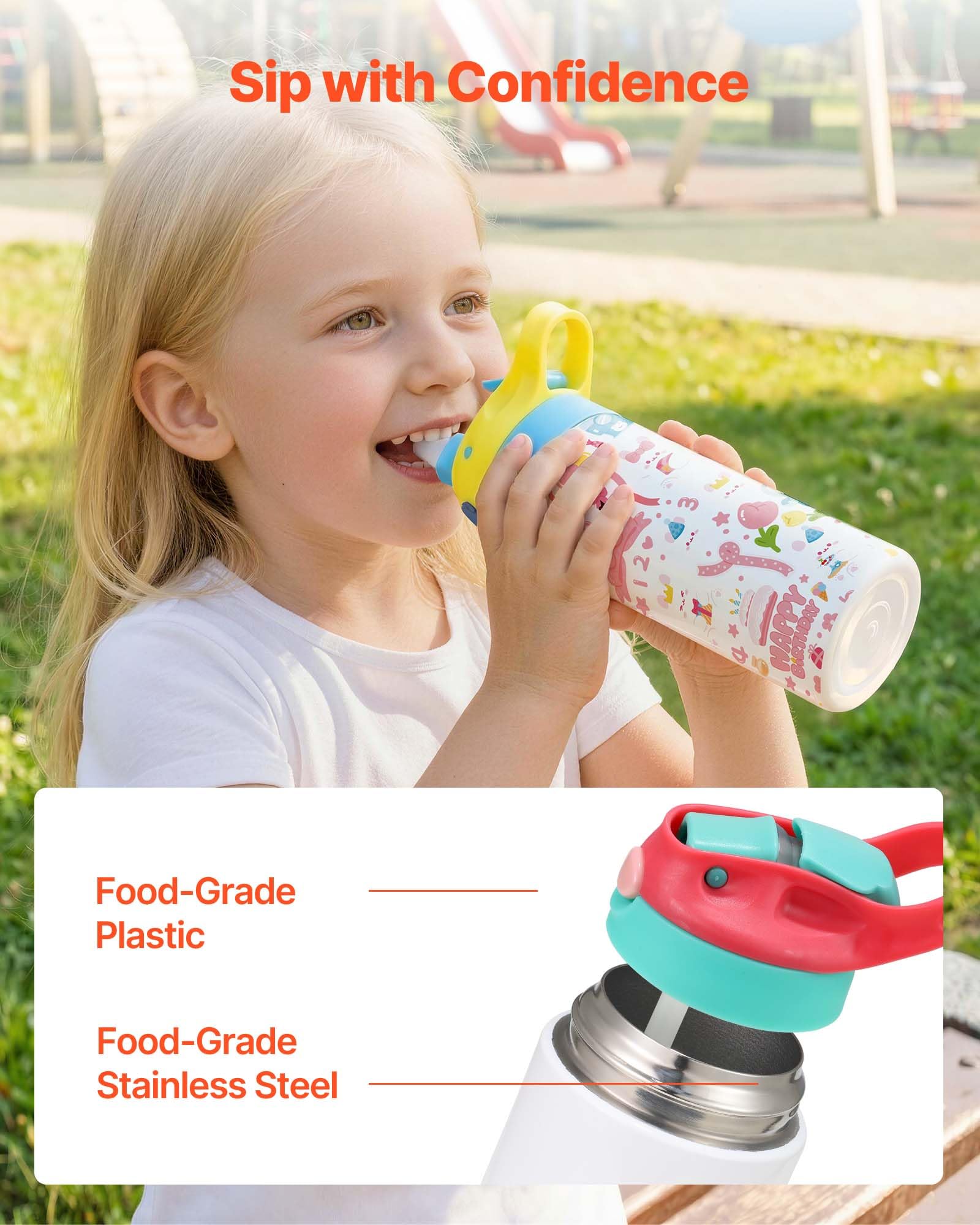 VEVOR Gobelet à Sublimation Vierge 12PCs 355 mL, Gourde Enfant à Personnaliser en Inox de Qualité Alimentaire, pour Personnalisation DIY, Bouteille Sublimable Isotherme à Double Paroi Isolée