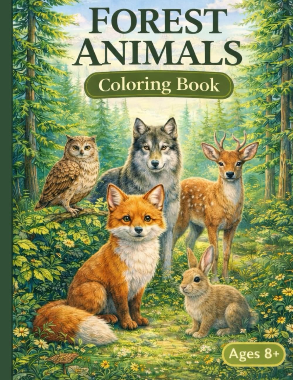 FOREST ANIMALS COLORING BOOK: Bestselling Woodland Creatures to Color and Enjoy