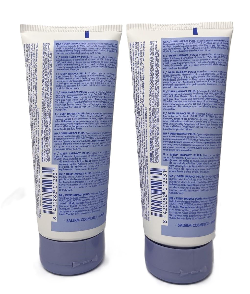 SALERM KERATIN SHOT DEEP IMPACT PLUS 6.9 OZ / 200 ml"Pack of 2" by Salerm