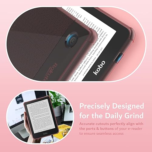 Vista 36 de TUDIA SKN - Funda diseñada para Kobo Clara 2E (6 pulgadas), esquinas reforzadas, a prueba de golpes, delgada, antiamarilleamiento, parte trasera