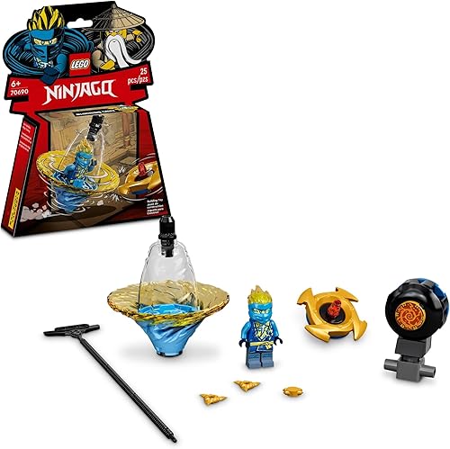 LEGO NINJAGO Jay's Spinjitzu Ninja Training 70690 Kit de construcción de juguete giratorio con NINJAGO Jay; regalos para niños mayores de 6 años (25