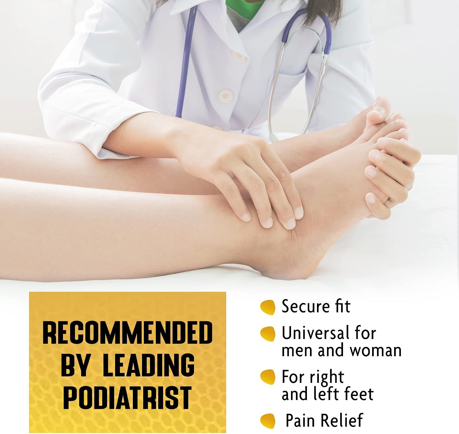 Dr. Anderson Arch Support Inserts - Plantar Fasciitis Arch Sleeve Wrap Shoe Insert with Comfort Gel Cushions to Relieve Pain from Plantar Fasciitis and Flat or Fallen Arches