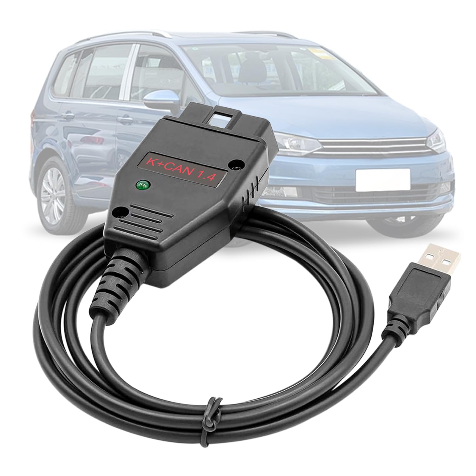 per K CAN Commander v1.4 Cavo for V-A-G,Lettore Codici OBD per Veicoli for V-vv/Audi/Skoda/SEAT/Nissan,Compatibile con k+can Commander 1.4 e V WTOOL Software di Programmazione ECU Scanner Strumento