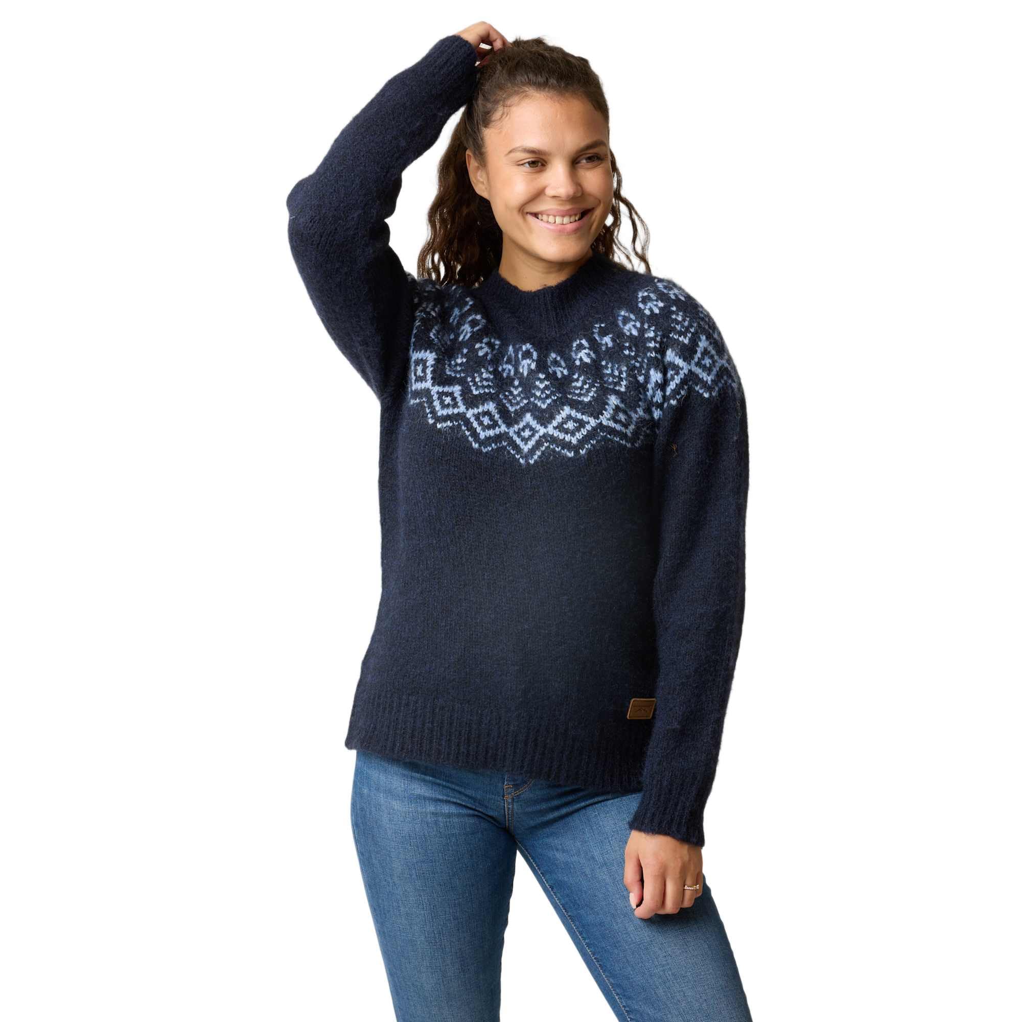 Swedemount Lofoten - Maglione di lana da donna, caldo maglione di lana