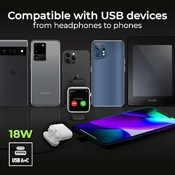 BG Electrical 18W Single Switched Power Plug Wall Socket with Type A USB and Type C USB Charging Ports, Fast Charge, Raised and Slim Profile, Round Edges, Nexus Metal, Black Nickel, 13A, NBN21UAC18B