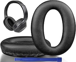 SOULWIT Replacement Ear Pads for Sony WH-1000XM2 (WH1000XM2) & MDR-1000X (MDR1000X) Over-Ear Headphones, Replacement Pads with Soft Protein Leather, Noise Isolation Foam, Extra Thickness