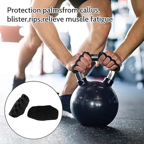 Miniatura 2 de Guantes antideslizantes de fitness para hombres y mujeres agarre antideslizante de goma para gimnasio, almohadillas ergonómicas antideslizantes de