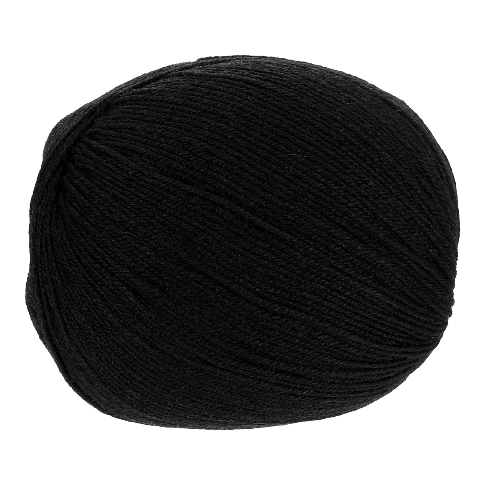 sourcing map 100% Wool Yarn, 4-Ply Wool Roving Luxurious and Soft Yarn Hand Dyed Yarn for Hand Knitting Crocheting, 3.52 OZ, 306 Yard (Black, 1 Ball)
