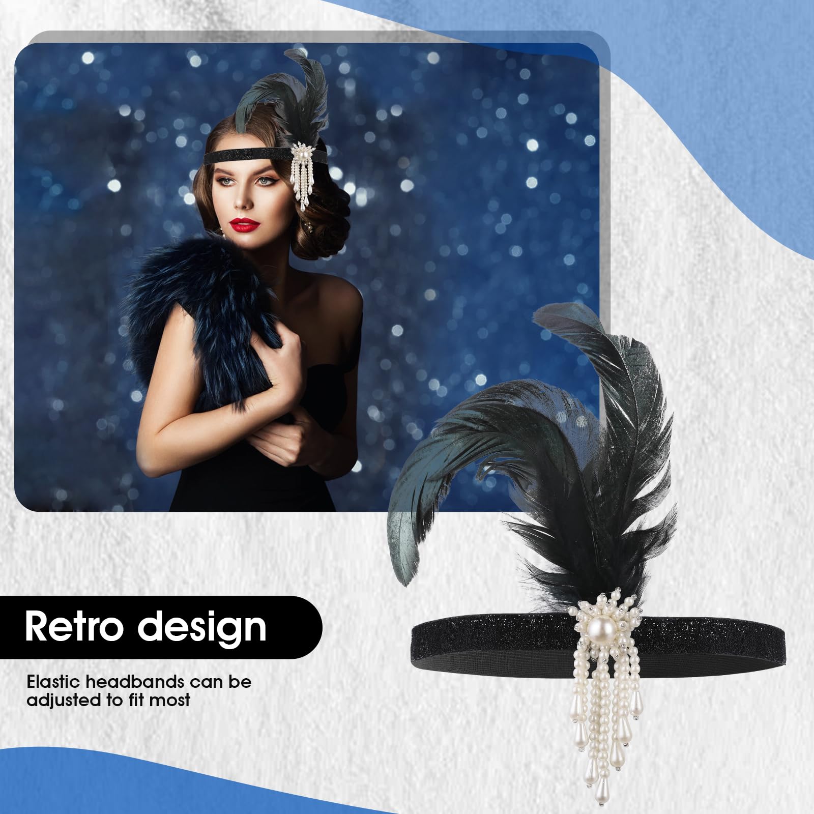 ElevateTech 1920s Flapper Headpiece - Image 4