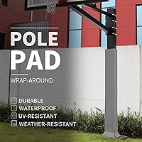 Vista 5 de Base acolchada de baloncesto de base cuadrada para baloncesto, almohadilla cuadrada de alta resistencia, para exteriores se adapta a 4 x 4 pulgadas