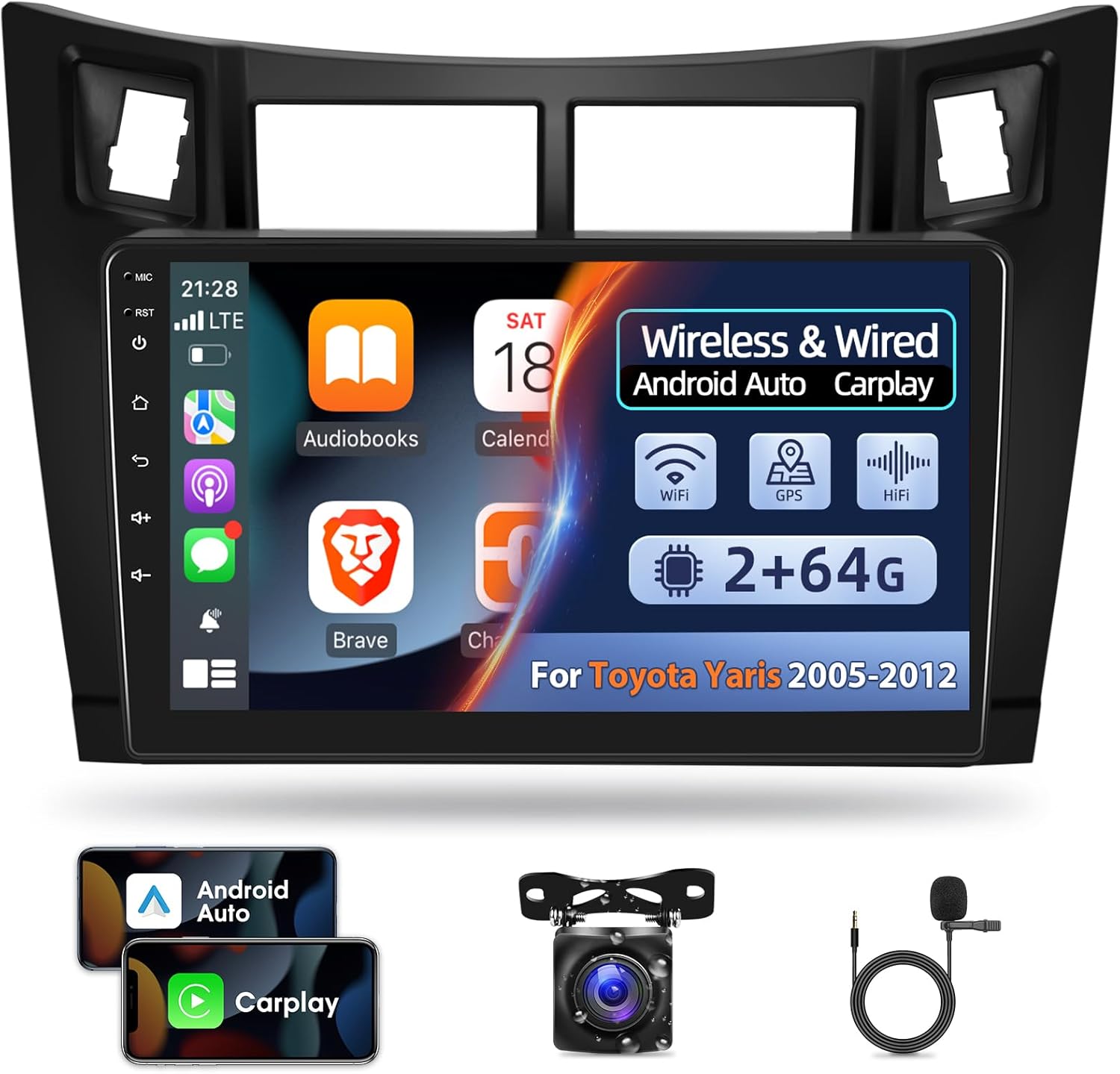 NHOPEEW [2 64G] Android Autoradio für M-ercedes Benz C-Klasse W204 S204 2006-2011 mit Carplay