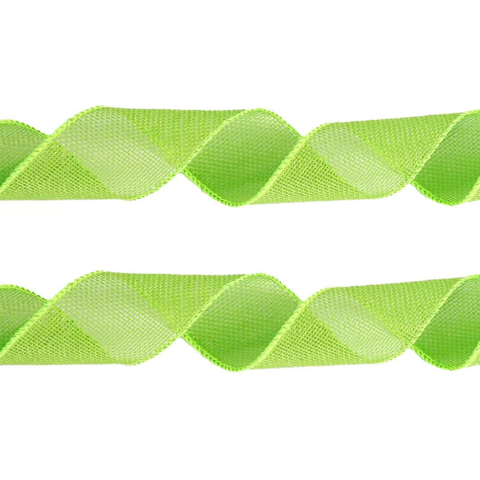 Buxuaaaa Green Decorative Ribbon 1.96Inchx5.46yards Colorful Wrapping Ribbon For Wrapping Bows Wreath Making Wedding Party Decoration