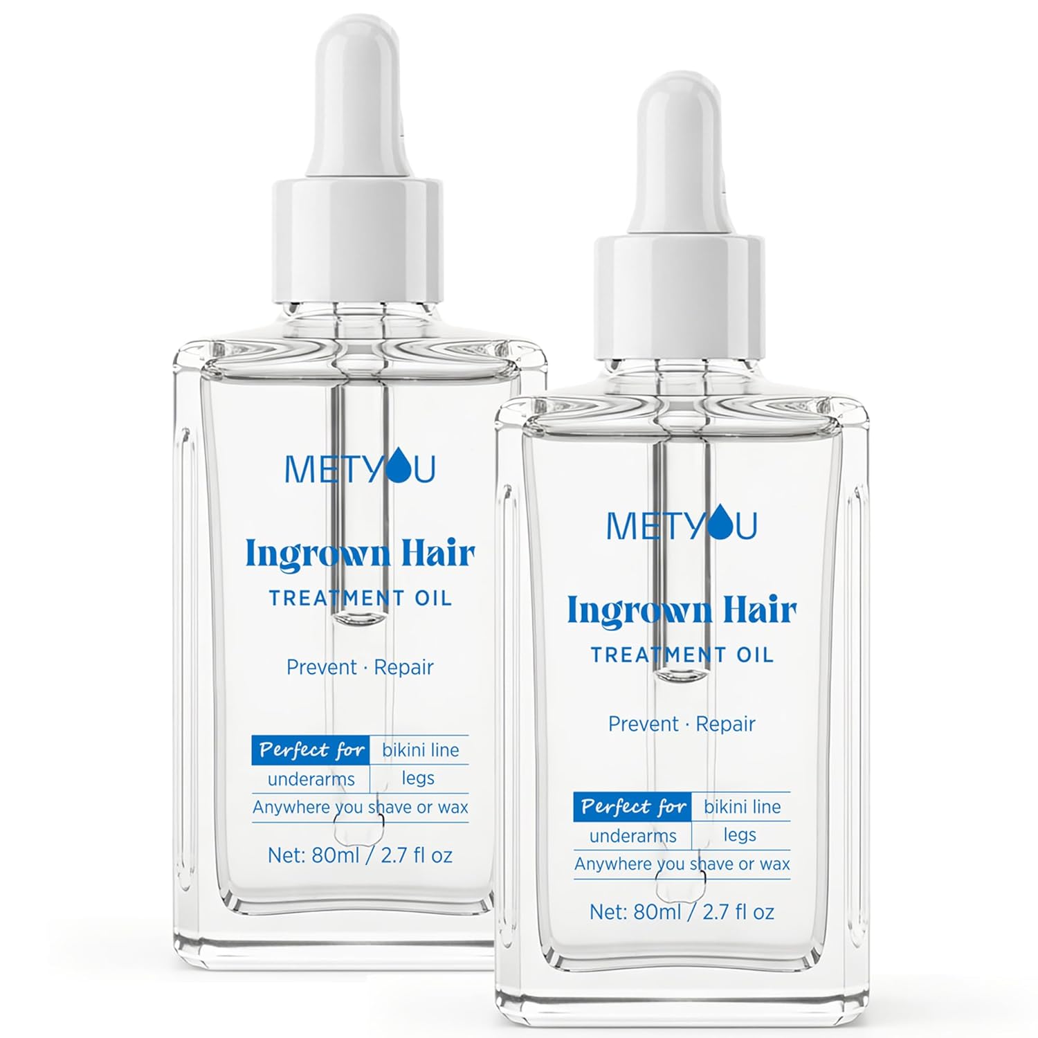 Ingrown Hair Treatment Oil for Women: V Soothes Redness & Prevents Razor Bumps - After Shave Treatment Oil for Bikini Area, Legs, Underarm and Arm - 80ML-Pack 2