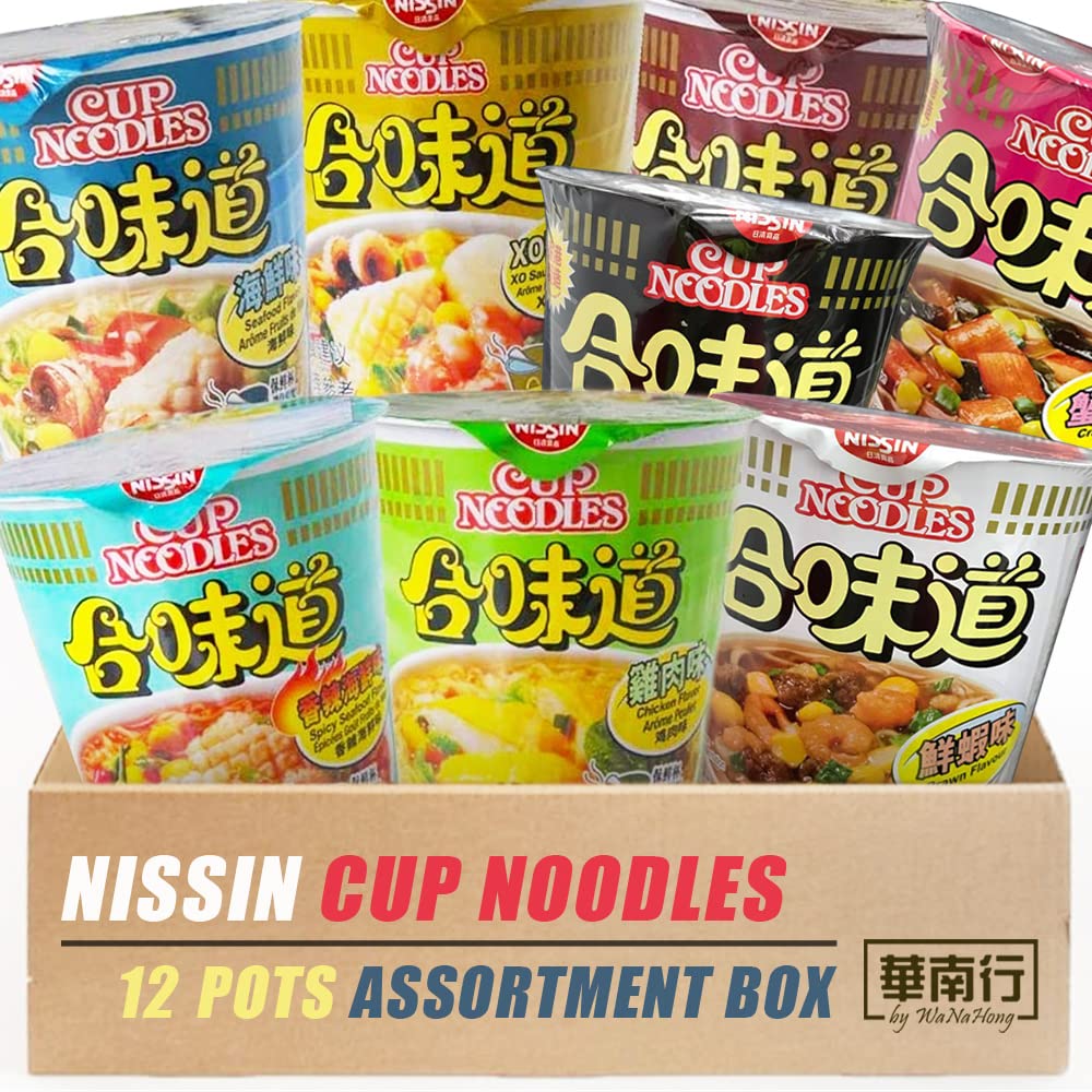 Nissin Cup Noodles Ramen Noodle Soup Assorted Flavor (12 Cups)