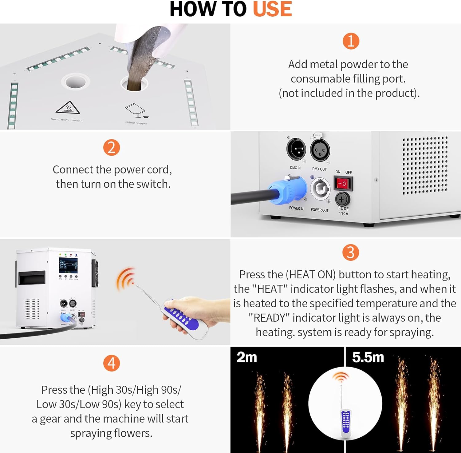 2 Pack 700W Upgraded Hexagon Stage Machine with 42 * 0.2W LED Ambient, DMX512 & Remote Controlled Stage Machine, Stage Equipment for Wedding Musical Show, Outdoor