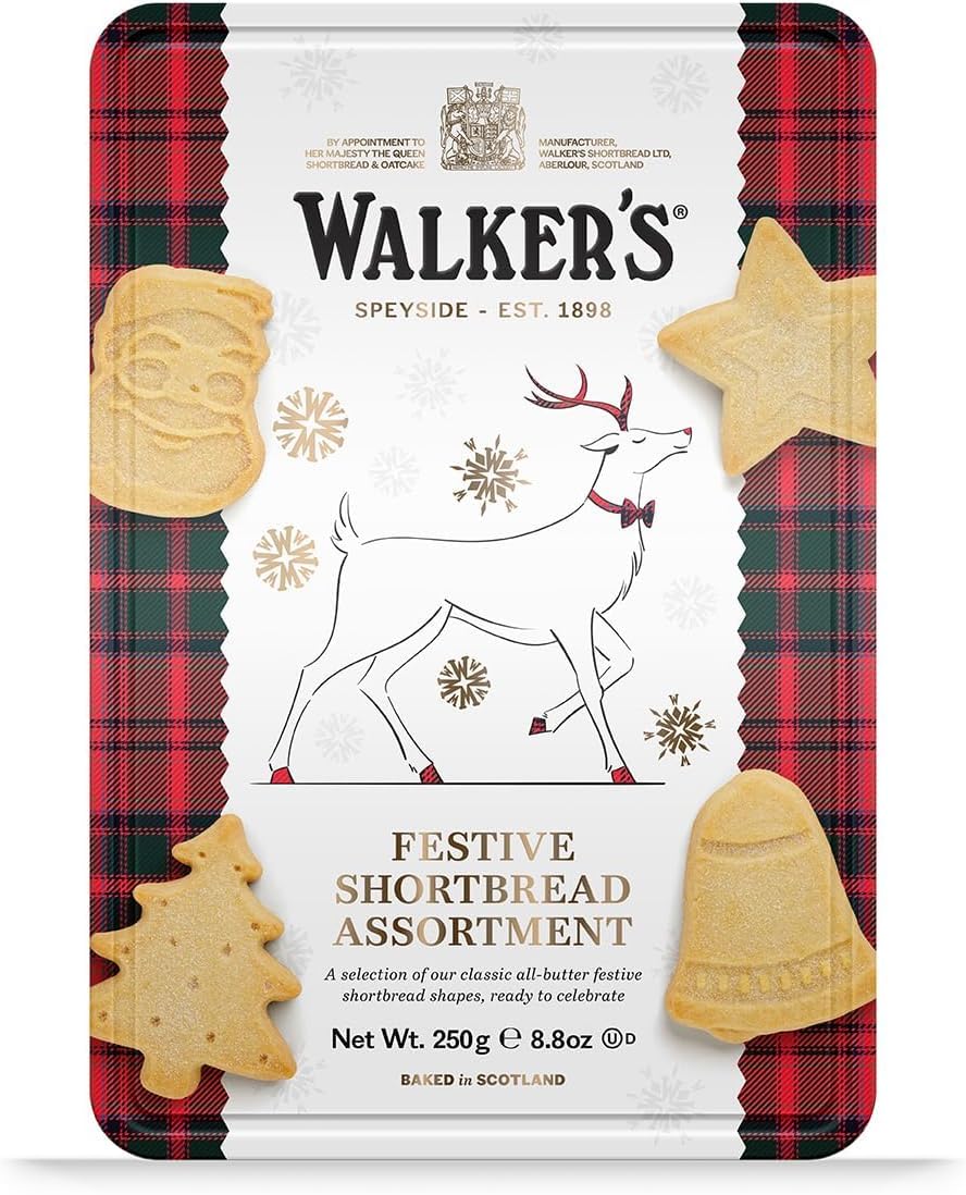 Festive Shortbread Reindeer Tin.