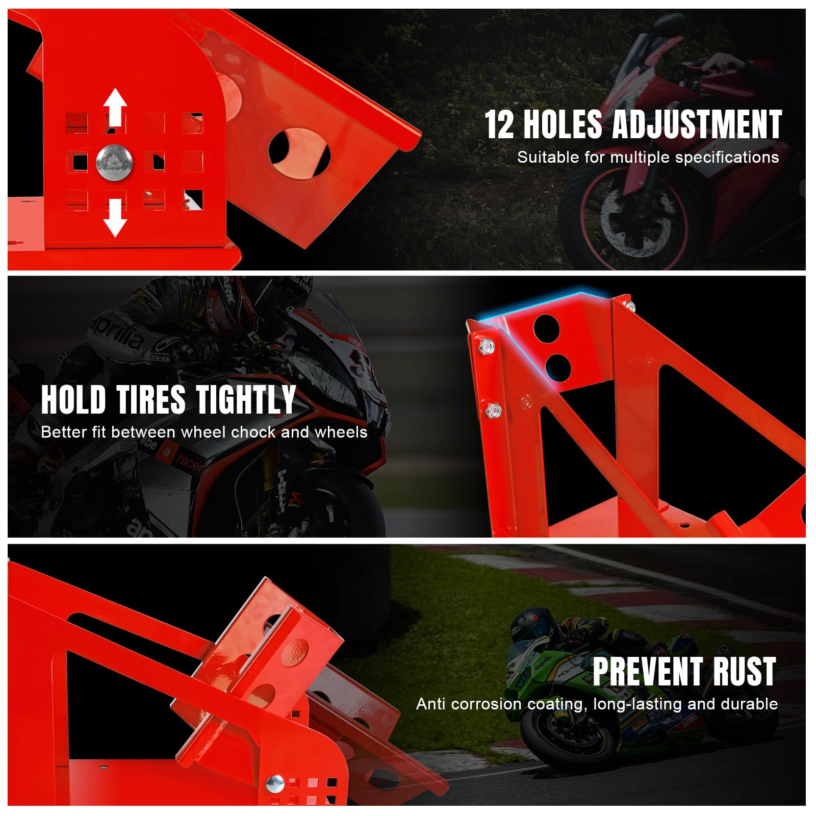 Jack Boss Motorcycle Wheel Chock - 1800 Lbs Support -4