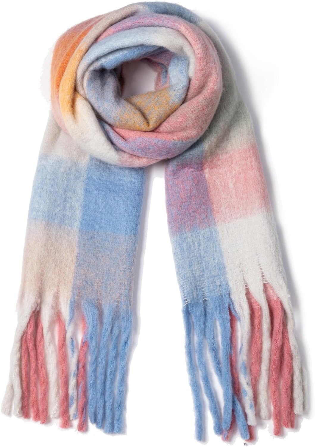 Winter Women Chunky Scarf Warm Blanket Big Thick Large Oversized Wrap Colorful Long Solid Scarves
