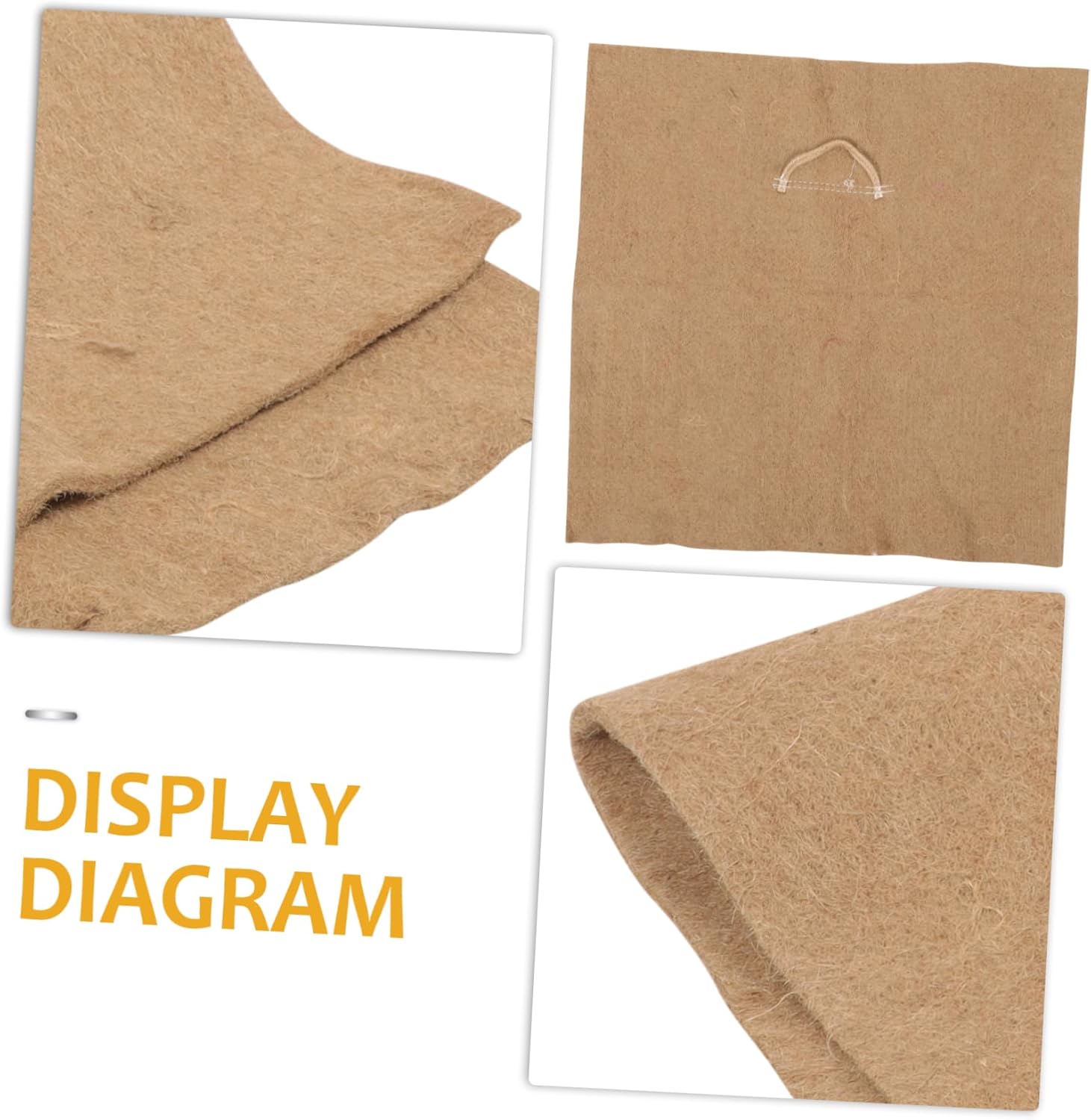 Jute Growing Pad for Tray 4 Pieces of Microgreens Growing Paper Square Watering Tray