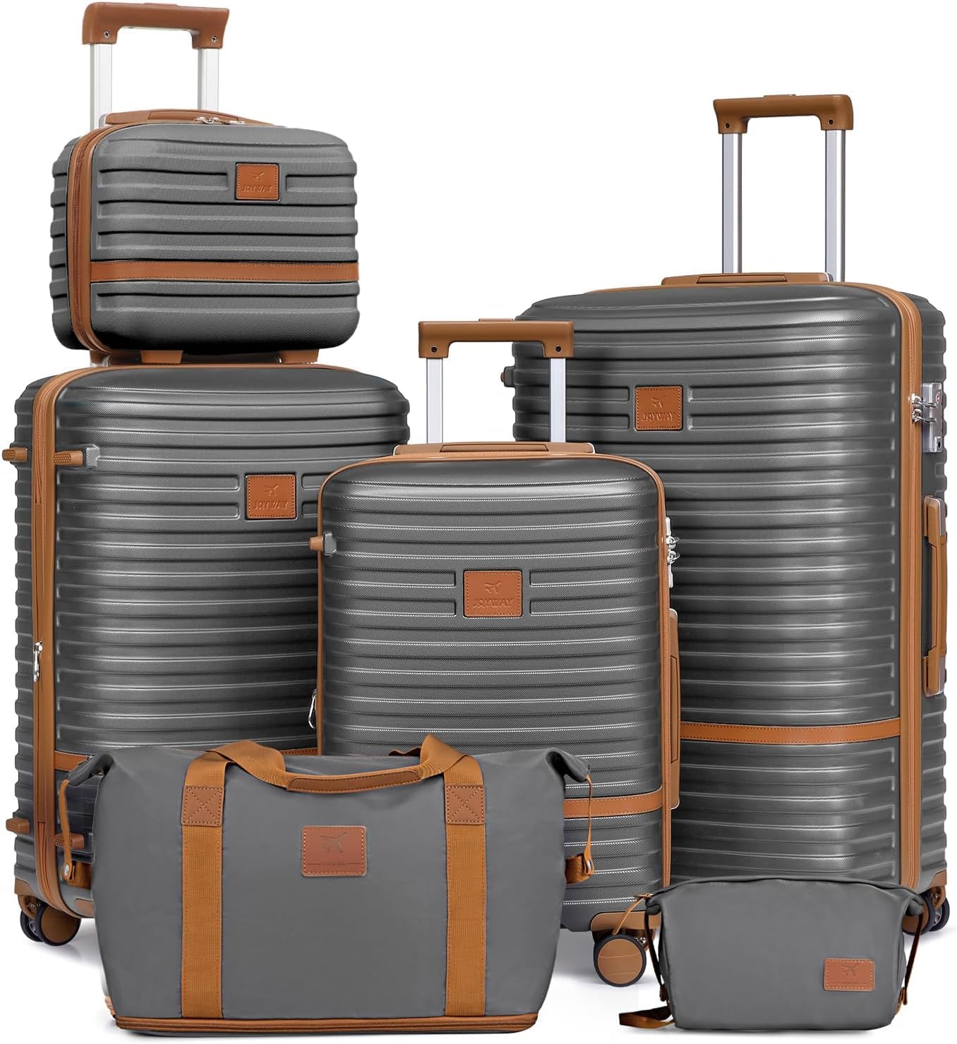Joyway Koffer Reisekoffer von ABS Hartschalen Erweiterbar Trolley Kofferset
