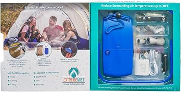 ExtremeMIST Misting System Retrofit Kit - Convert Your Hydration Backpack to an Amazing Misting & Drink Backpack | Includes Pump, Nozzle, Remote, Rechargeable Battery - Cools the air up to 30F