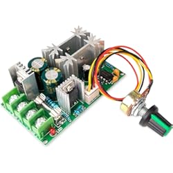 Regulador De Voltaje 30 Kva Controlador de Velocidad del Motor CC 12V 24V 36V 48V 20A Regulador de Corriente PWM Velocidad Ajustable Regulador de Voltaje Módulo de Accionamiento para Motor