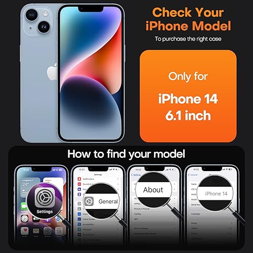 Miniatura 228 de TAURI Funda magnética 2 en 1 transparente para iPhone 14 Pro, compatible con Magsafe [no amarillenta] con protector de pantalla, protección de grado