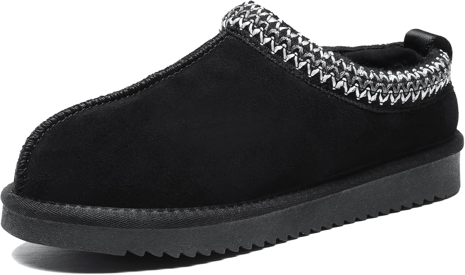 Meik Mangni Women's Slippers Genuine Suede Platform Mini Boots Mens Faux Fur Warm Lining Winter Mules Cozy Warm House Shoes Indoor and Outdoor