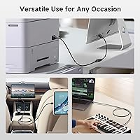 Vista 5 de Cable Matters Paquete de 2 cables USB 3.0 cortos de 5 Gbps, cable USB 3.0 macho a macho, cable USB a USB, cable USB, negro