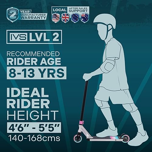 Miniatura 2 de INVERT Patinete profesional, calidad premium, scooter BMX de estilo libre para niños de 8 años en adelante, scooter perfecto para todos los