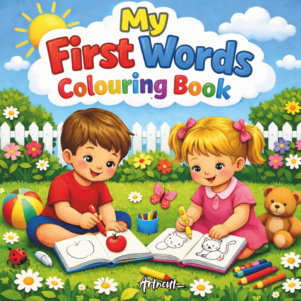 My first words: Colouring book