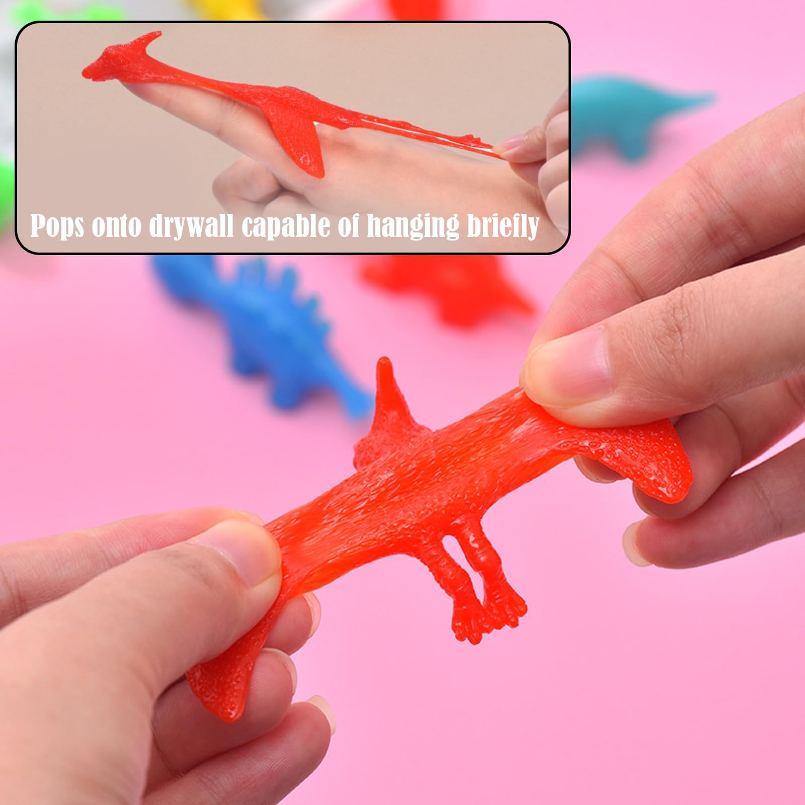 DKDDSSS 20 PCS Juguetes de Dinosaurios, Tirachinas Dinosaurios Juguetes Elásticos, Muy adecuados para Juegos y Fiestas de Vuelo