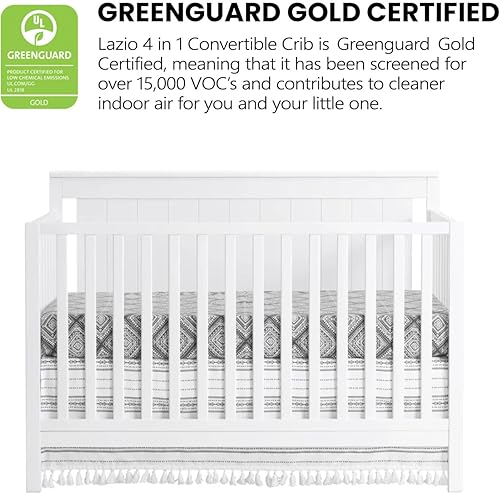 Vista 78 de Oxford Baby Lazio Cuna convertible 4 en 1, gris paloma, certificado GreenGuard Gold Gris (Dove Gray)