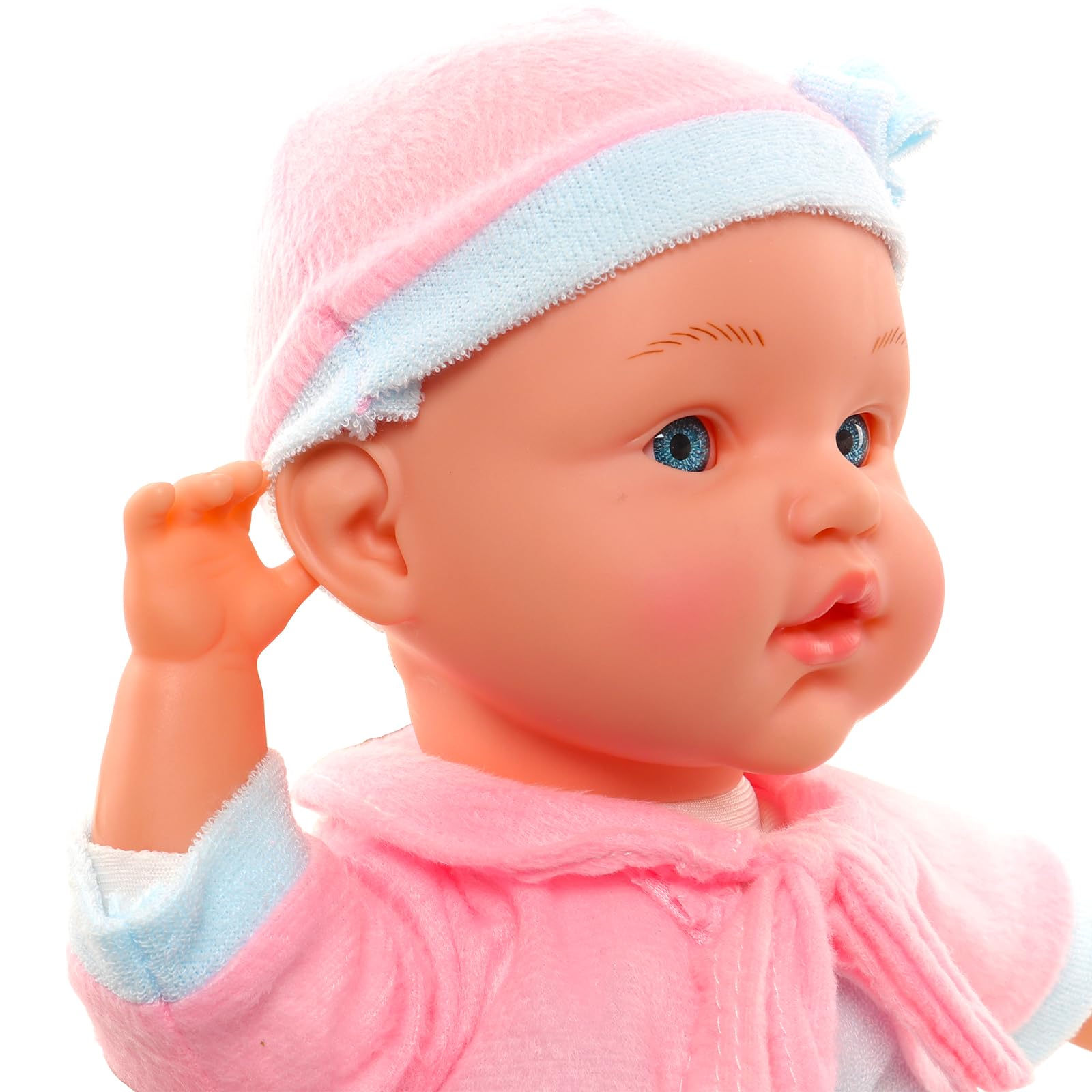 Babypuppe 40 Cm Mit Süßem Outfit, Hut, Socken, Schnuller & Besteck-Set – Für Kinder Ab 3 Jahren, Ideale Geschenkwahl