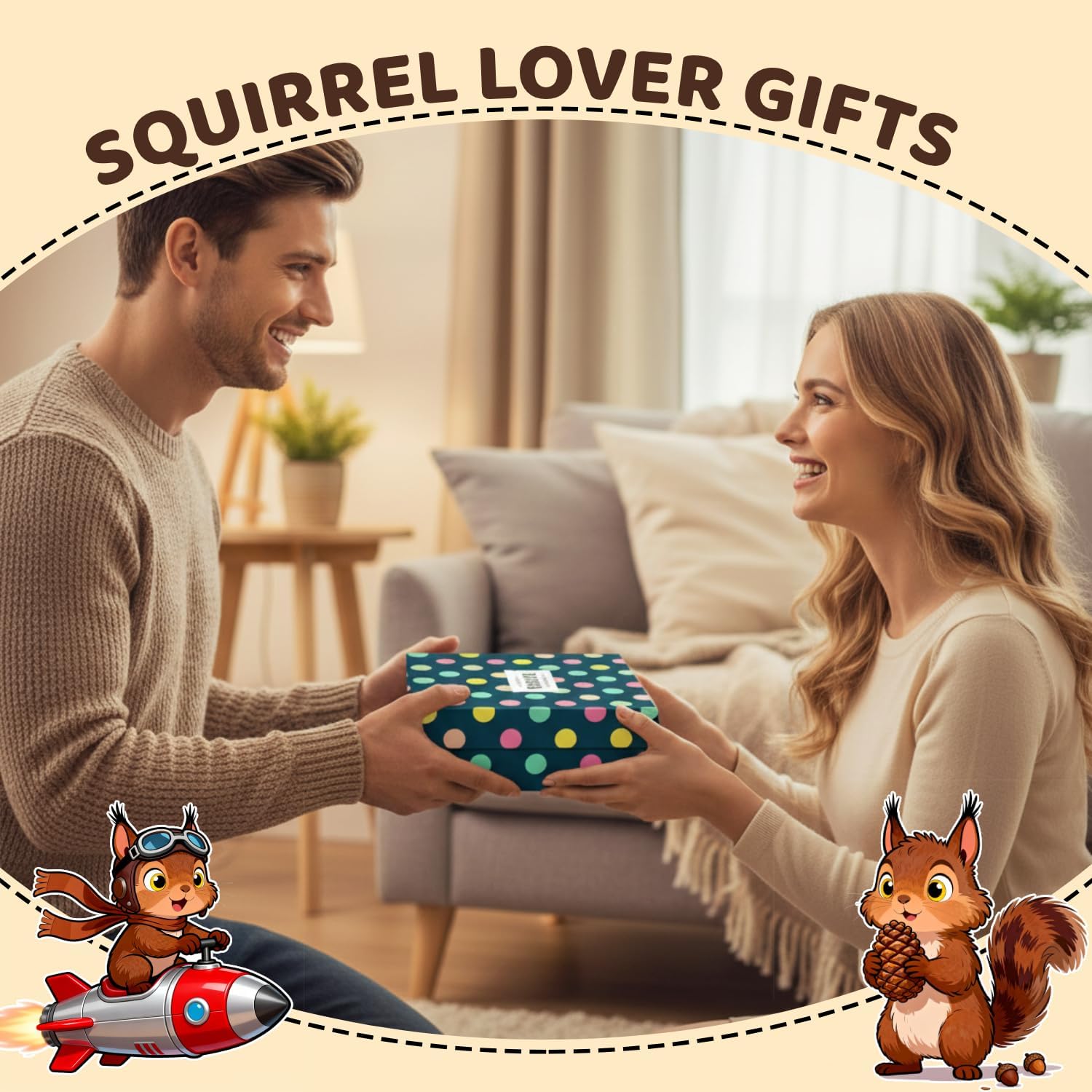 Zmart Funny Squirrel Gifts - Squirrel Socks for Women Men, Novelty Cute Socks for Teens - Image 4