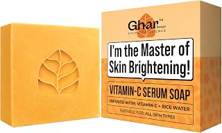 Ghar Soaps Vitamin C Brightening Soap – Glow Boosting Bath Bar with Niacinamide, Licorice Root, Rice Water & Seabuckthorn... Price In India