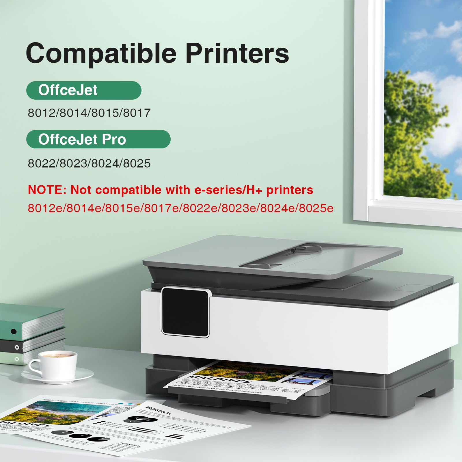 colorfly 912XL Cartucho Compatible para HP 912 XL 912 Cartuchos de Impresora para HP OfficeJet Pro 8022 Cartuchos 8020 8024 8023 8025 OfficeJet 8012 8014 8015,Officejet 8010, 5 Pack — view 2