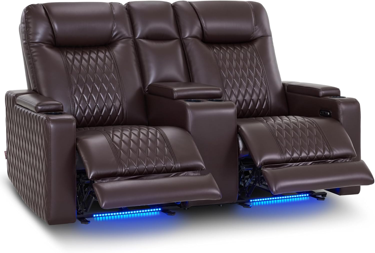 MCombo 80" Zero Gravity Oversized Power Reclining Loveseat with Adjustable Headrest for Living Room, Double Recliner Sofa with USB & Type C, Armrest Storage & LED Light HTS401SET