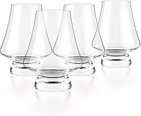 Vista 4 de Luxbe - Juego de 4 vasos de degustación de cristal de whisky bourbon - Vasos de degustación clásicos con borde estrecho - Hecho a mano - Bueno