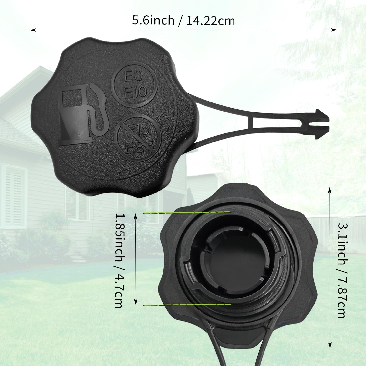 1pcs Fuel Tank Cap Gas Cap 594061 Compatible with B& S 675EXi 725EXi Engine Fit for Toro, Craftsman, and Troy bilt mower Lawn Mower Gas Tank Caps Replacement