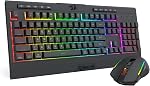 Redragon S151 PRO 3-Mode Clavier de jeu Wilreess & La souris Combo, 104 Clés K525 RGB Clavier et 10000 DPI M616 Gaming Mouse Bundle